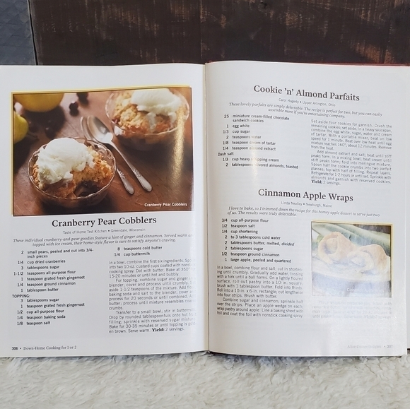 TASTE of Home Down Home Cooking For One Or Two Hardcover Cookbook 400+ Recipes - Picture 8 of 9